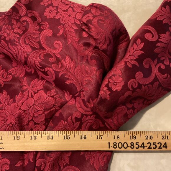 Vtg 80s Jessica McClintock Bridal Brocade Mother Of Bride Suit 8 Wedding Holiday - Picture 15 of 16